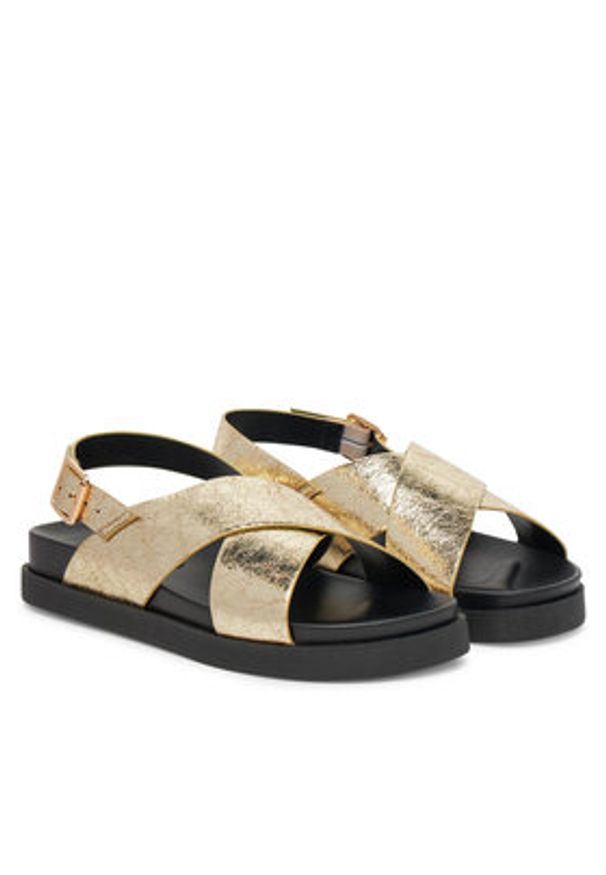 ONLY Shoes Sandały Onlminnie 2 15253212 Złoty. Kolor: złoty. Materiał: skóra