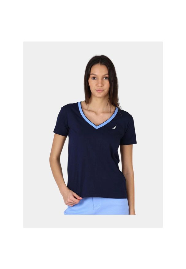 T-shirt damski Nautica Mae. Kolor: niebieski