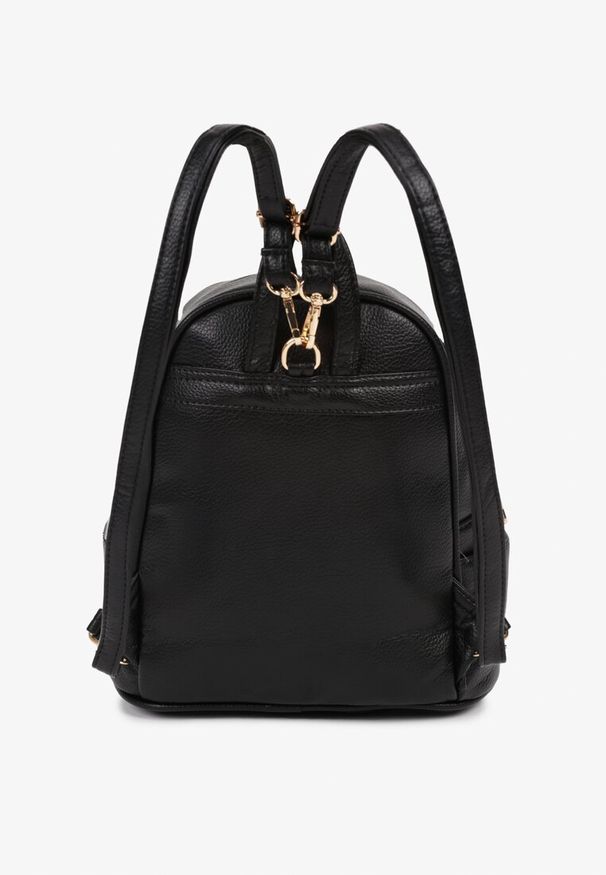 Born2be - Czarny Plecak z Kieszonką z Przodu Efarinoia. Kolor: czarny. Styl: klasyczny, elegancki, casual