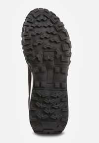 Born2be - Czarne Sneakersy z Abstrakcyjną Podeszwą z Tłoczeniem i Ozdobnymi Paskami Emaliane. Okazja: na co dzień. Zapięcie: pasek. Kolor: czarny #9