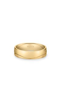 W.KRUK - Obrączka ślubna złota BELLUNO męska. Materiał: złote. Kolor: złoty. Wzór: gładki
