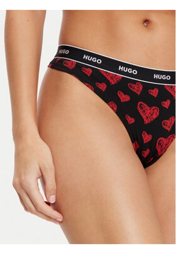 Hugo - HUGO Stringi 50510622 Czarny. Kolor: czarny. Materiał: bawełna