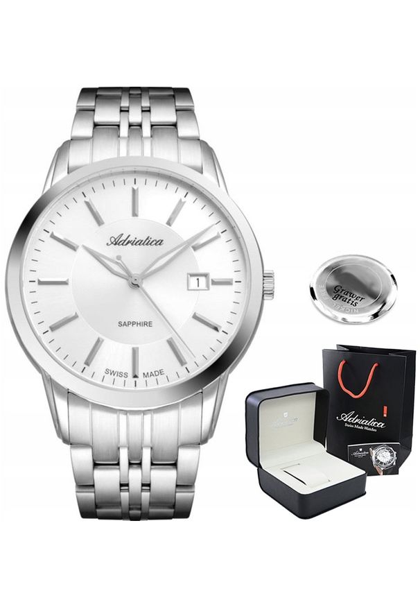 Zegarek Adriatica Zegarek męski VALIO z GRAWEREM