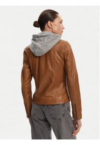 Serge Pariente Kurtka skórzana 77040 Brązowy Regular Fit. Kolor: brązowy. Materiał: skóra #6