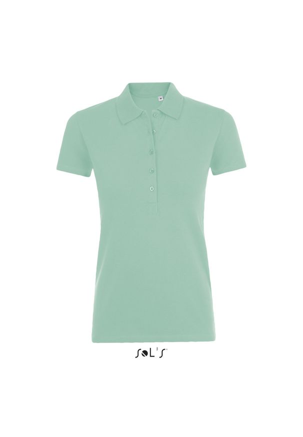 SOL'S - Damska koszulka polo Sol's Phoenix. Typ kołnierza: polo. Kolor: zielony