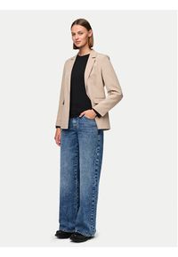 Pieces Marynarka Bozzy 17144884 Beżowy Regular Fit. Kolor: beżowy. Materiał: syntetyk