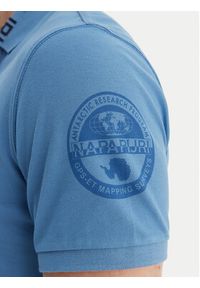 Napapijri Polo E-Amundsen NP0A4IN9 Niebieski Regular Fit. Typ kołnierza: polo. Kolor: niebieski. Materiał: bawełna #4