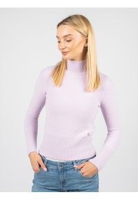 Guess Sweter | W2RR17Z2YA0 | Kobieta | Fioletowy. Typ kołnierza: golf. Kolor: fioletowy. Materiał: poliester, poliamid, wiskoza