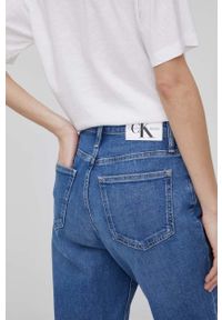 Calvin Klein Jeans jeansy damskie high waist. Stan: podwyższony. Kolor: niebieski #5