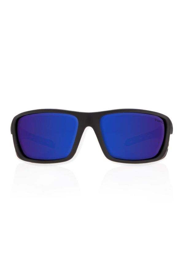 OPC - Okulary przeciwsłoneczne SPORT EVEREST Matt Black Blue/ BlueREVO + ETUI. Kolor: czarny, wielokolorowy, niebieski