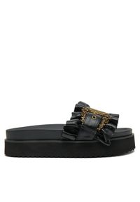 Versace Jeans Couture Klapki 78VA3SM5 Czarny. Kolor: czarny. Materiał: skóra #1