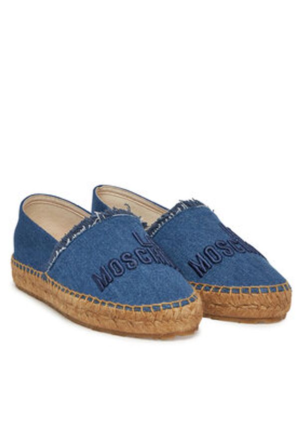 Love Moschino - LOVE MOSCHINO Espadryle JA10262G0MJO5700 Niebieski. Kolor: niebieski. Materiał: materiał