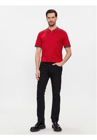Karl Lagerfeld - KARL LAGERFELD Polo 745080 541200 Czerwony Regular Fit. Typ kołnierza: polo. Kolor: czerwony. Materiał: bawełna #4