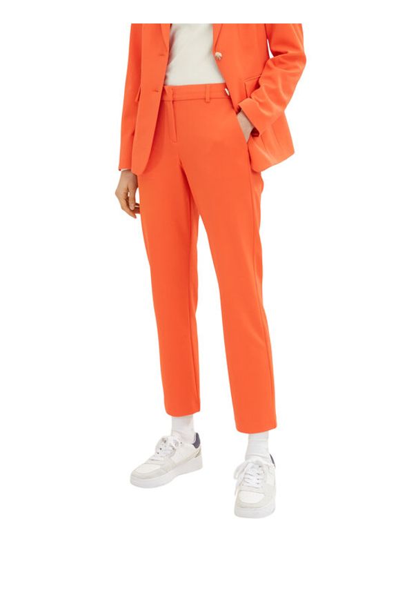 Tom Tailor Spodnie materiałowe 1035887 Pomarańczowy. Kolor: pomarańczowy. Materiał: syntetyk