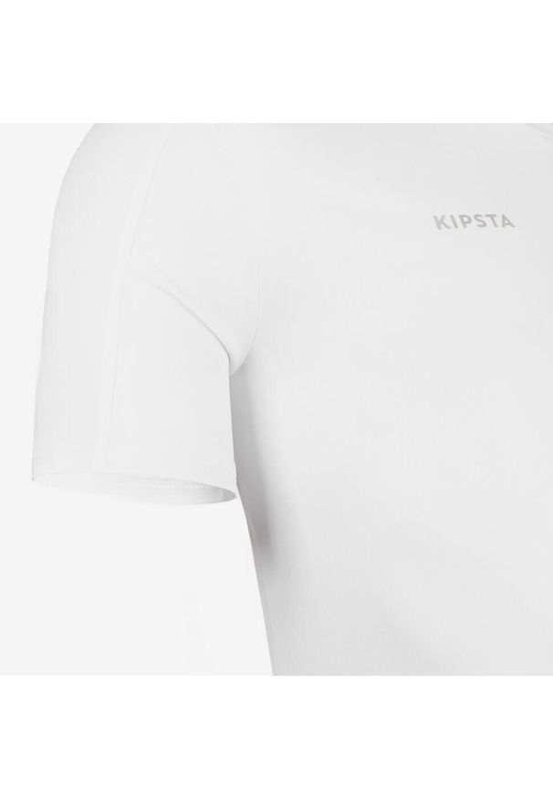 KIPSTA - Koszulka do piłki nożnej Kipsta Essential. Kolor: biały. Materiał: materiał, poliester