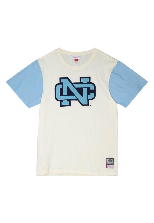 Mitchell & Ness - Koszulka North Carolina Tarheels NCAA Color Blocked. Kolor: beżowy, wielokolorowy, biały. Wzór: kolorowy. Sport: koszykówka
