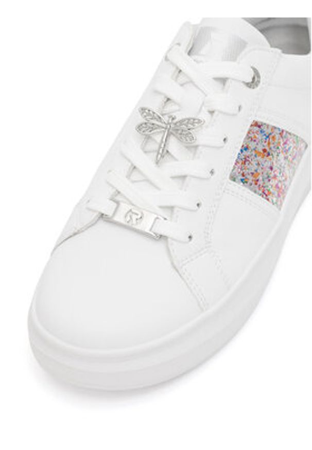 Rieker Revolution Lifestyle Sneakersy W1202-83 Biały. Kolor: biały. Materiał: skóra
