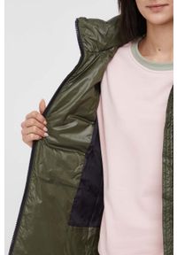 Calvin Klein kurtka puchowa damska kolor zielony zimowa. Kolor: zielony. Materiał: puch. Sezon: zima #4