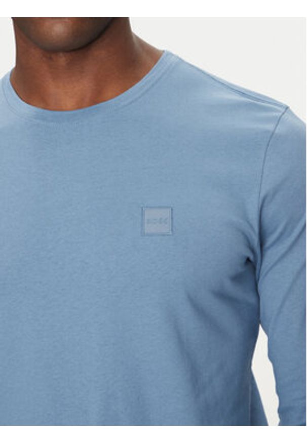 BOSS Longsleeve Tacks 50512111 Niebieski Regular Fit. Kolor: niebieski. Materiał: bawełna. Długość rękawa: długi rękaw