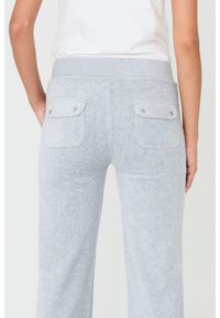 Juicy Couture - JUICY COUTURE Szare damskie spodnie Del Ray, Rozmiar L. Kolor: szary. Materiał: bawełna. Wzór: haft #4