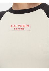TOMMY HILFIGER - Tommy Hilfiger T-Shirt Baseball WW0WW40585 Beżowy Regular Fit. Kolor: beżowy. Materiał: bawełna #3
