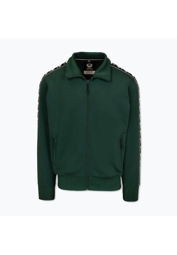 PITBULL - Bluza męska Pitbull Track Jacket Powers. Kolor: zielony. Sport: fitness