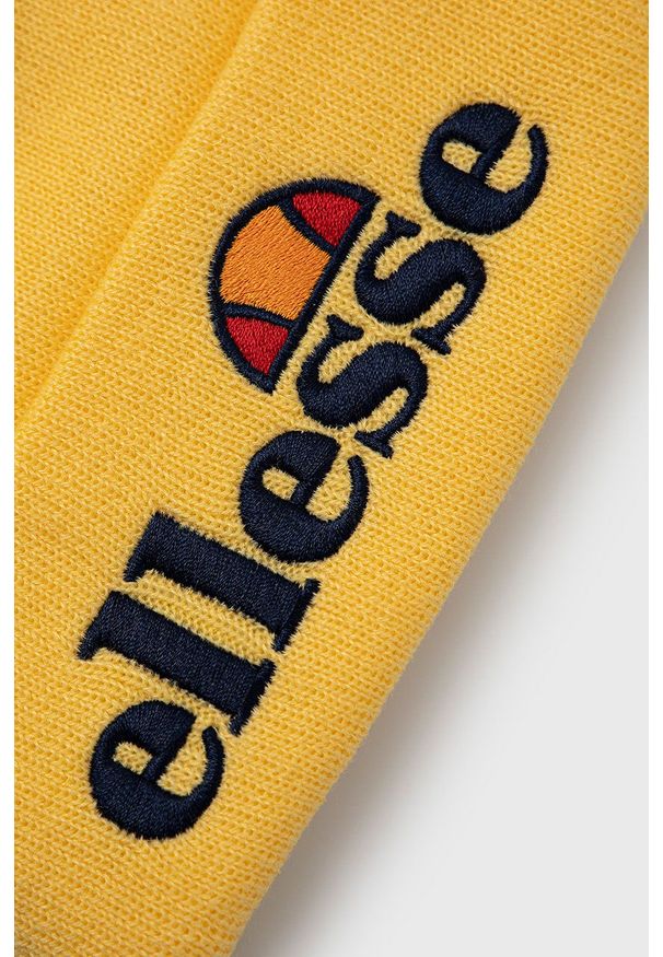 Ellesse Czapka kolor żółty z cienkiej dzianiny. Kolor: żółty. Materiał: dzianina