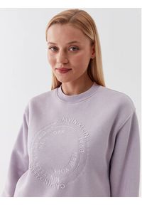 Calvin Klein Bluza Tonal K20K205712 Fioletowy Relaxed Fit. Kolor: fioletowy. Materiał: syntetyk #2