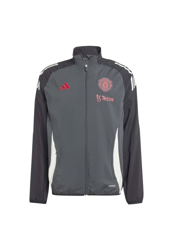 Bluza Adidas Sport Mufc Eu Pre Jkt Dorosłych. Kolor: niebieski, szary, wielokolorowy. Sport: bieganie