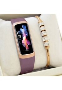 Smartwatch Rubicon Zestaw damski Smartwatch SMARTBAND Rubicon RNCF05 wrzosowy + bransoletka. Rodzaj zegarka: smartwatch. Kolor: fioletowy #1