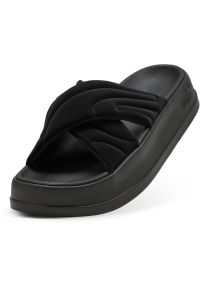 Plaskanie damskie Puma Leadcat Platform. Kolor: czarny. Materiał: syntetyk, materiał. Obcas: na platformie. Styl: sportowy #1