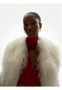 YES LONDON Płaszcz zimowy CD1202/MONGOLIA Écru Regular Fit. Materiał: syntetyk. Sezon: zima #5