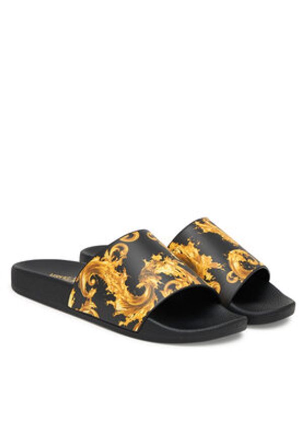 Versace Jeans Couture Klapki 80VA3SQ3 ZS365 G89 Czarny. Kolor: czarny. Materiał: syntetyk