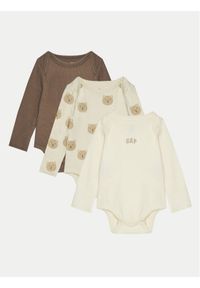 GAP - Gap Komplet body dziecięcych 600961-02 Beżowy. Kolor: beżowy. Materiał: bawełna