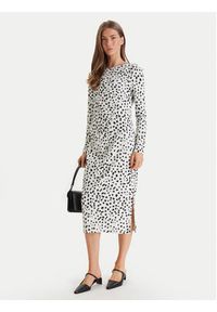 Calvin Klein Sukienka codzienna LV044E212G Écru Slim Fit. Okazja: na co dzień. Materiał: syntetyk. Typ sukienki: proste. Styl: casual #5