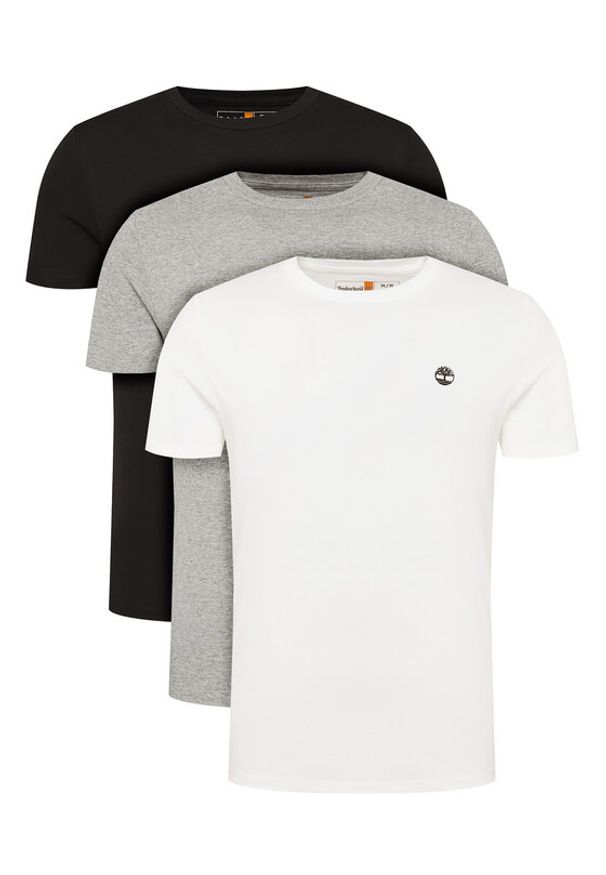 Timberland Komplet t-shirtów TB0A6GH1 Kolorowy Slim Fit. Materiał: bawełna. Wzór: kolorowy