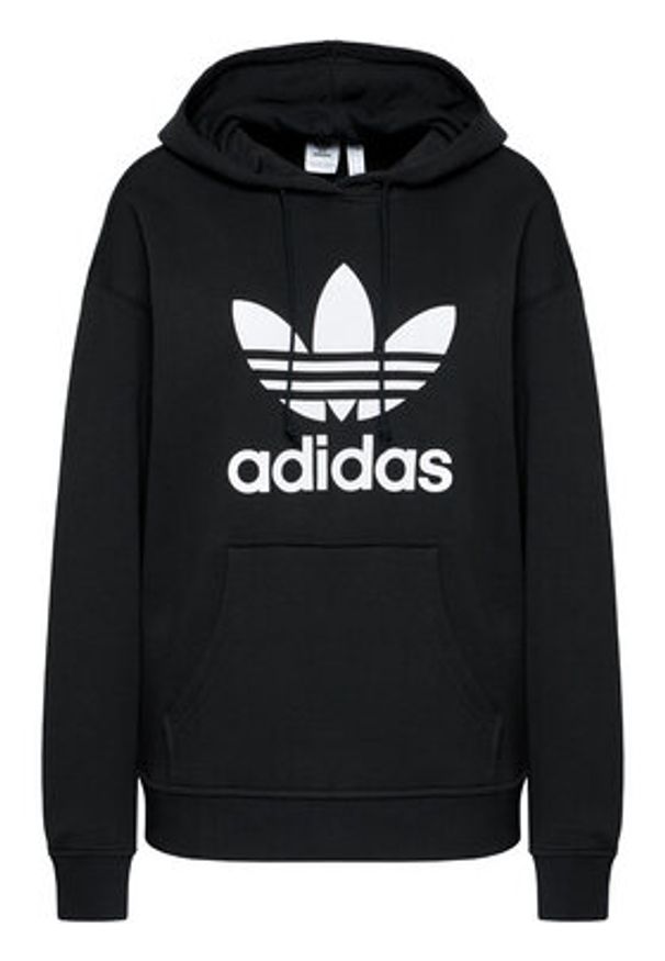 Adidas - adidas Bluza adicolor Trefoil FM3307 Czarny Regular Fit. Kolor: czarny. Materiał: bawełna