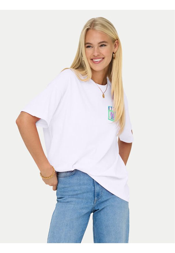 only - ONLY T-Shirt Vivvi 15346761 Żółty jasny Regular Fit. Kolor: żółty. Materiał: bawełna