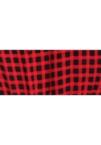 TOP SECRET - Sukienka mini z falbaną w kratę. Kolor: czerwony. Materiał: tkanina. Sezon: jesień. Długość: mini #3