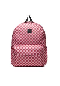 Vans Plecak Old Skool Check VN000H4XZRY1 Różowy. Kolor: różowy. Materiał: materiał #2