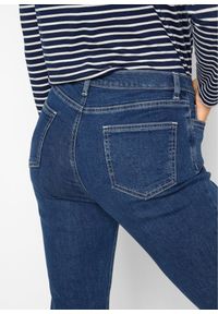 bonprix - Dżinsy w fasonie bootcut, mid waist, z bawełny organicznej. Kolor: niebieski