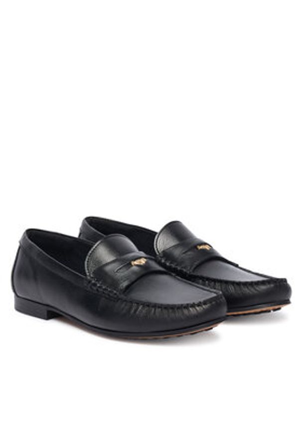 TOMMY HILFIGER - Tommy Hilfiger Loafersy Coin Classic Loafer Pods FW0FW09499 Czarny. Kolor: czarny. Materiał: skóra