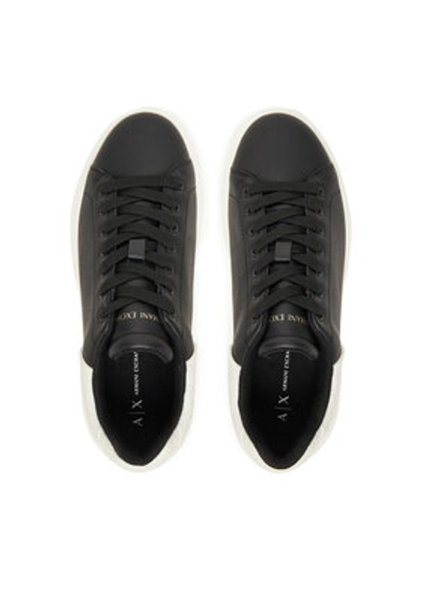 Armani Exchange Sneakersy XW002149 AF19528 MC024 Czarny. Kolor: czarny. Materiał: skóra