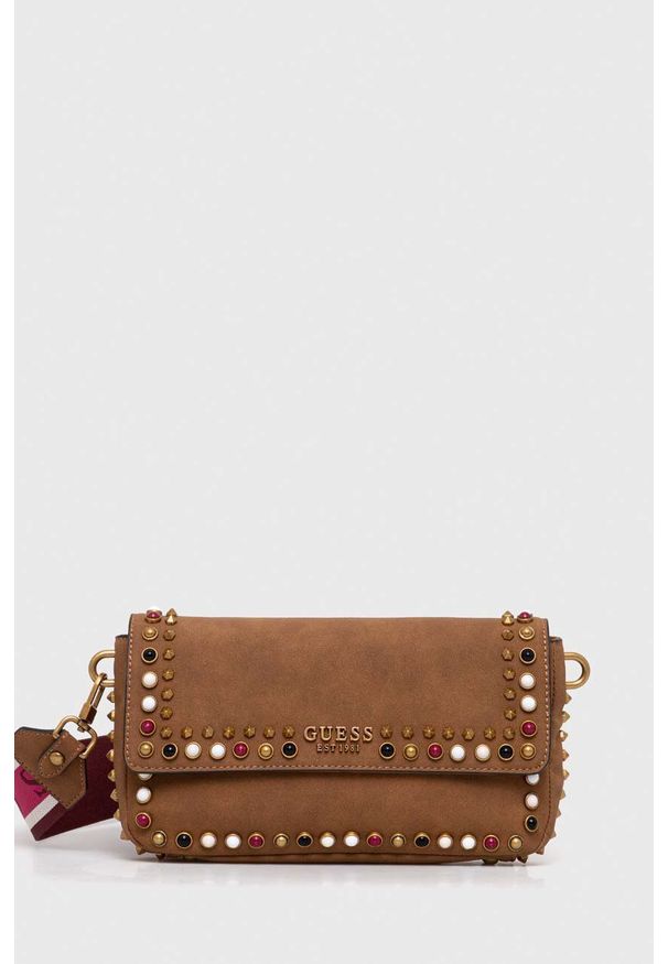 Guess torebka kolor brązowy. Kolor: brązowy