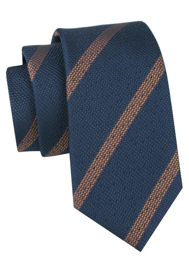 Alties - Klubowy, Klasyczny, Męski Krawat - ALTIES - Granatowy. Kolor: niebieski. Materiał: tkanina. Styl: klasyczny