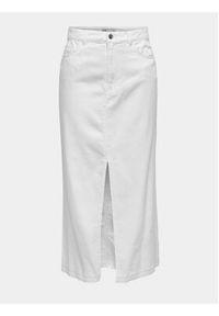 JDY Spódnica jeansowa Bella 15323972 Biały Regular Fit. Kolor: biały. Materiał: bawełna #2