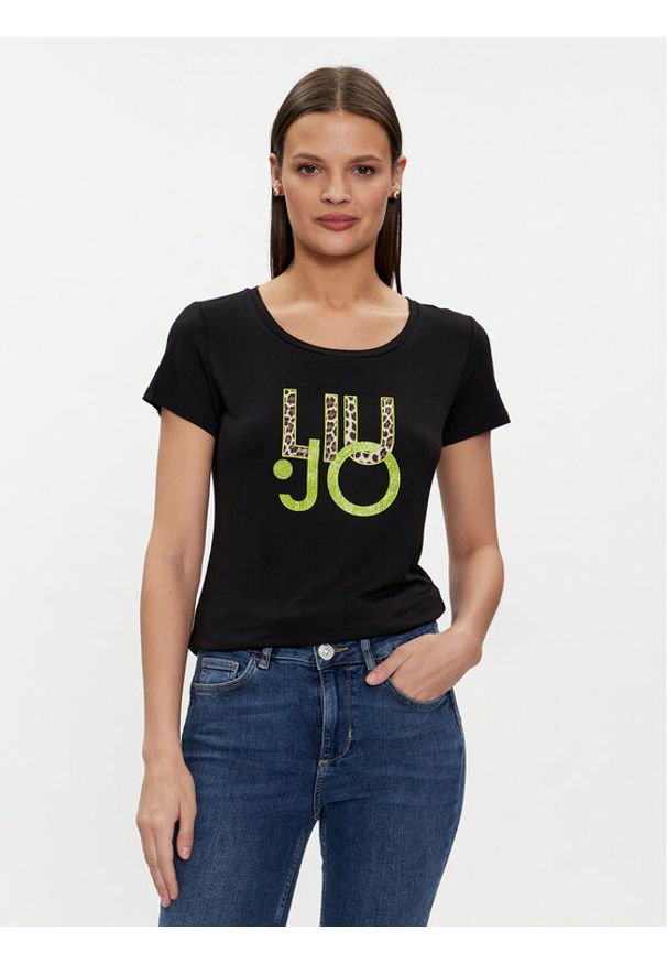 Liu Jo T-Shirt VA4227 JS360 Czarny Regular Fit. Kolor: czarny. Materiał: wiskoza