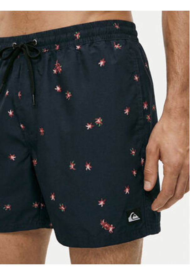 Quiksilver Szorty kąpielowe Everyday Printed Volley 15 EQYJV04219 Czarny Regular Fit. Kolor: czarny. Materiał: syntetyk