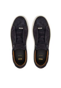 BOSS Sneakersy Gary 50560680 Granatowy. Kolor: niebieski. Materiał: zamsz, skóra #5