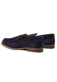 TOMMY HILFIGER - Półbuty Tommy Hilfiger Suede Loafer M FM0FM02867 niebieskie. Kolor: niebieski. Materiał: zamsz #2